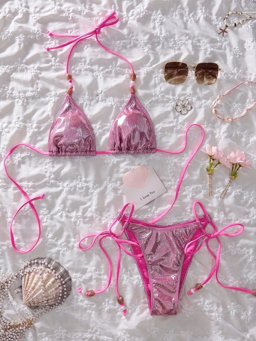 Ženski  metalik tkanina seksi slatki  bikini