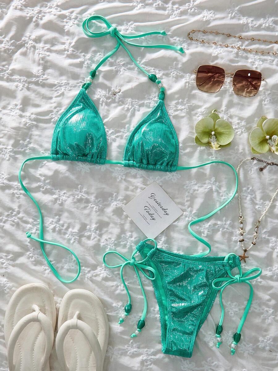 Ženski  metalik tkanina seksi slatki  bikini