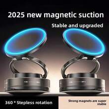 1pc Upgraded 360° Nano Gel Magnetic Car Phone Holder With Super Strong Suction, Compatible With MagSafe, Compatible With IPhone 17 16 15 14 13 12 Pro Max, Foldable & Extendable Holder For Car/Dashboard/Gym/Mirror