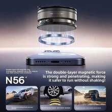 1pc Upgraded 360° Nano Gel Magnetic Car Phone Holder With Super Strong Suction, Compatible With MagSafe, Compatible With IPhone 17 16 15 14 13 12 Pro Max, Foldable & Extendable Holder For Car/Dashboard/Gym/Mirror