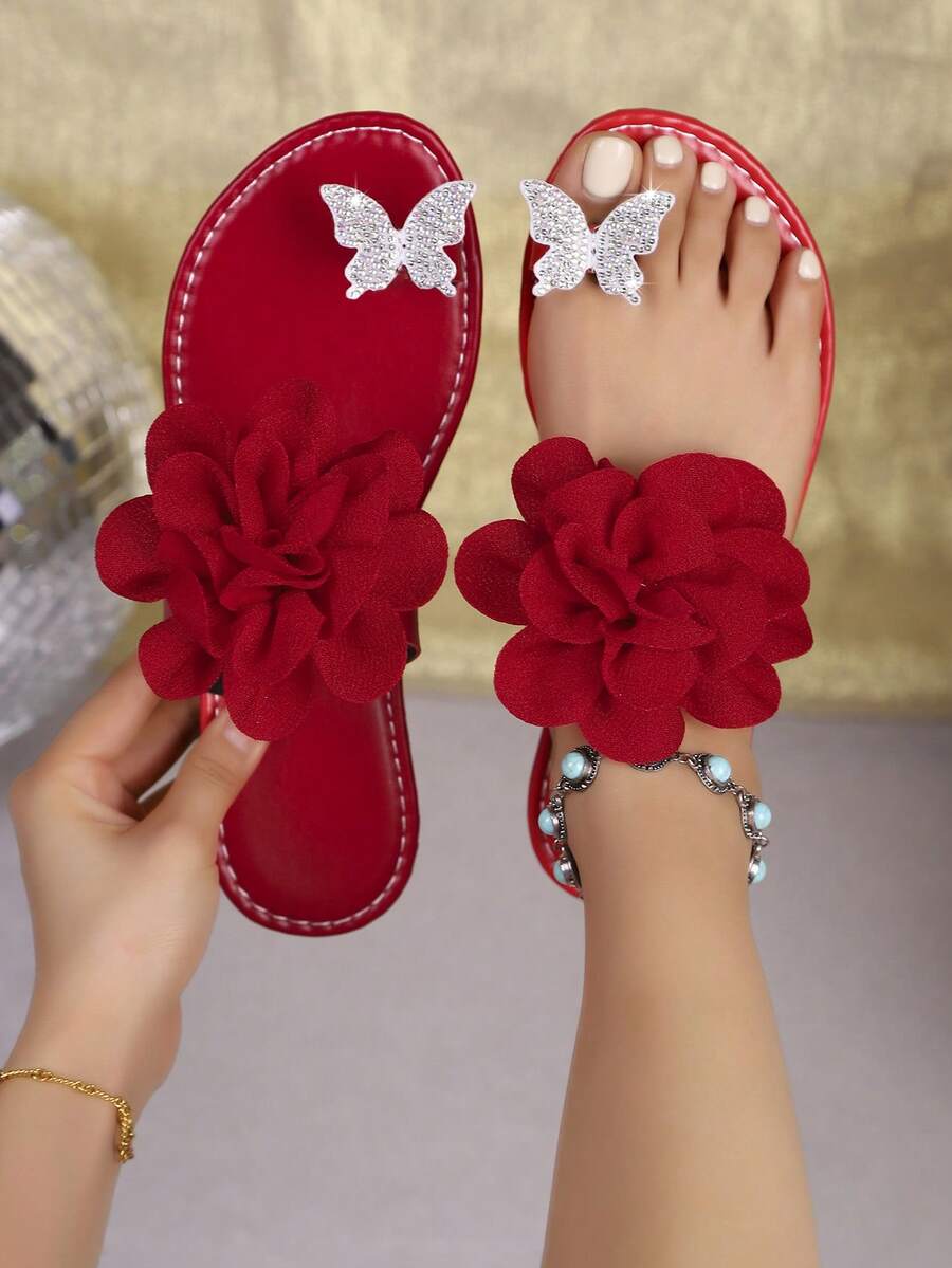 Ženske flip-flop papuče sa dekoracijom
