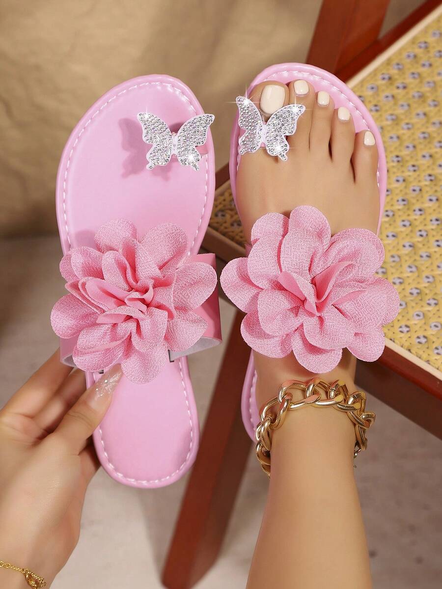 Ženske flip-flop papuče sa dekoracijom