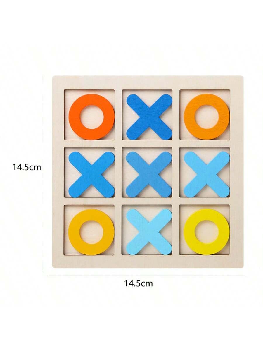 Set drvenih XO igara za decu 14,5 x 14,5 cm,