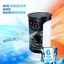 Multifunctional Desktop Fan. USB Powered, With 7-Color Lighting, Humidifying Function, 6-Speed Adjustable, Timer Setting, 300ml Water Tank For Water Or Ice Cubes, Compact Cooler Suitable For Home, Office And Small Rooms