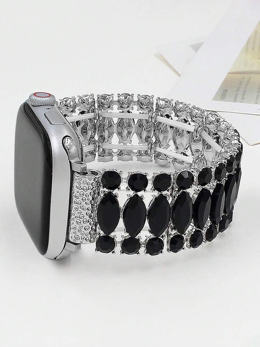 Luksuzna elastična narukvica za sat sa sjajnim kristalima, kompatibilna sa Apple Watch 38mm 40mm 41mm 42mm 44mm 45mm 49mm (S10 42)mm (S10 46)mm (S11 42)mm (S11 46)mm