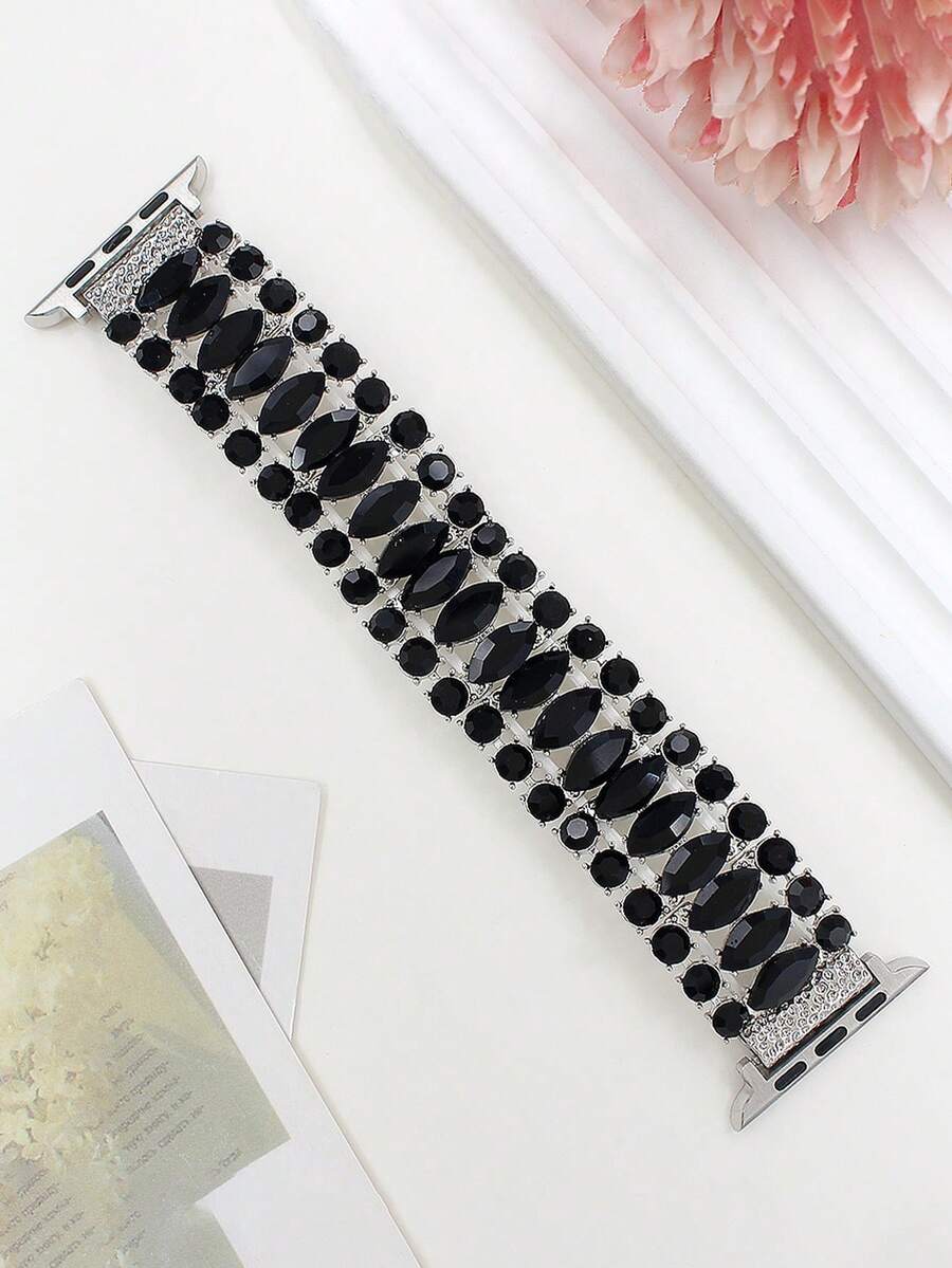 Luksuzna elastična narukvica za sat sa sjajnim kristalima, kompatibilna sa Apple Watch 38mm 40mm 41mm 42mm 44mm 45mm 49mm (S10 42)mm (S10 46)mm (S11 42)mm (S11 46)mm