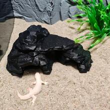 3D Printed/Resin Rock Cave Hideout - Amphibian And Reptile Shelter | Realistic Stone Texture For Aquarium, Lizard And Turtle Terrarium