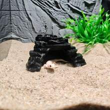 Turtle And Fish Co-Habitat Basking Platform, Turtle Basking Ramp, Climbing Ladder, Fish Tank Hiding Cave, Climbing Slope, Reptile Rock Shelter, Lizard And Snake Habitat, Turtle Climbing Platform, Gecko And Snake Shelter, Suitable For Breeding Enclosure And Aquarium Decor