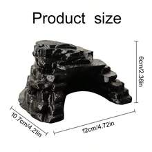 Turtle And Fish Co-Habitat Basking Platform, Turtle Basking Ramp, Climbing Ladder, Fish Tank Hiding Cave, Climbing Slope, Reptile Rock Shelter, Lizard And Snake Habitat, Turtle Climbing Platform, Gecko And Snake Shelter, Suitable For Breeding Enclosure And Aquarium Decor
