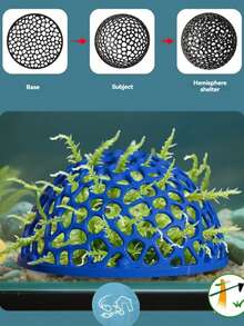 Aquarium Decor Ornament, Ventilated Dome Hideaway House, Shelter And Breeding Ground For Shrimp And Tropical Fish