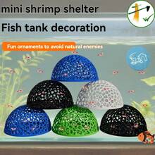 Aquarium Decor Ornament, Ventilated Dome Hideaway House, Shelter And Breeding Ground For Shrimp And Tropical Fish