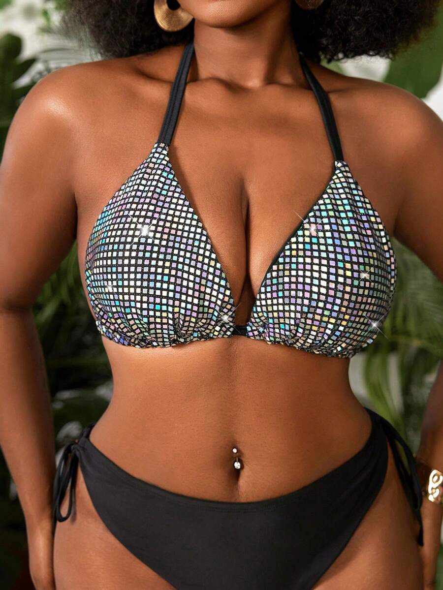 Ženski bikini gornji deo plus size sa halter izrezom