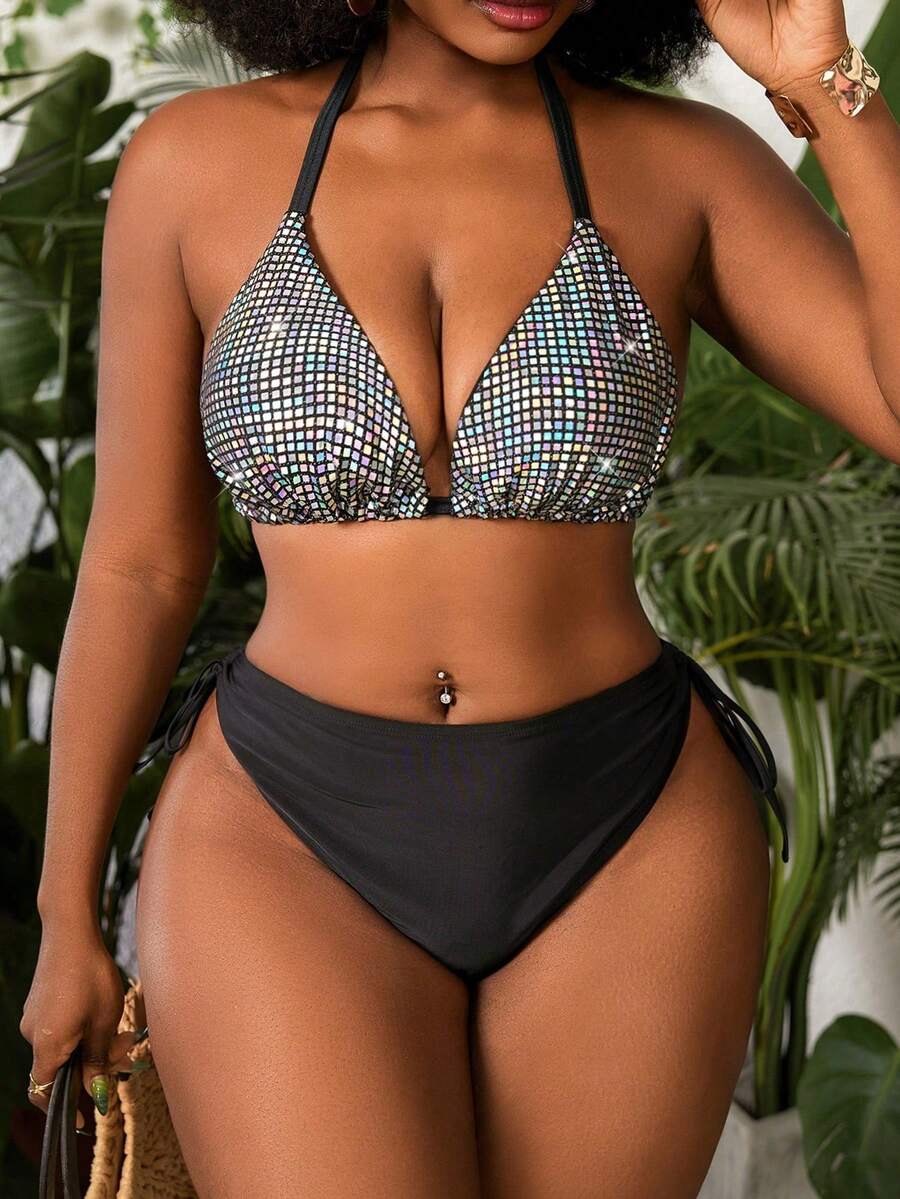 Ženski bikini gornji deo plus size sa halter izrezom