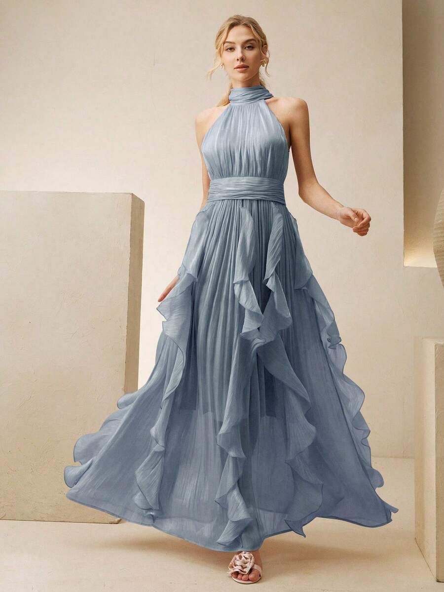 Ženska elegantna haljina bez rukava