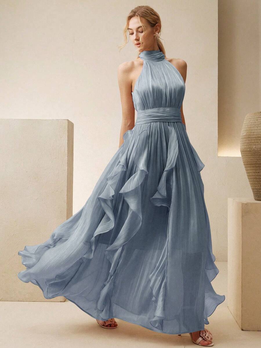 Ženska elegantna haljina bez rukava