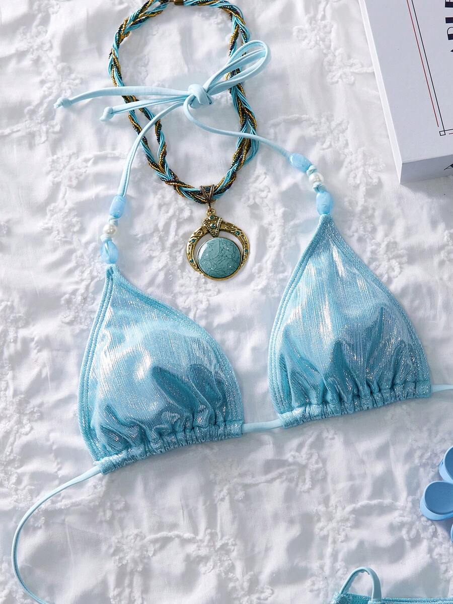 Ženski  metalik tkanina seksi slatki  bikini
