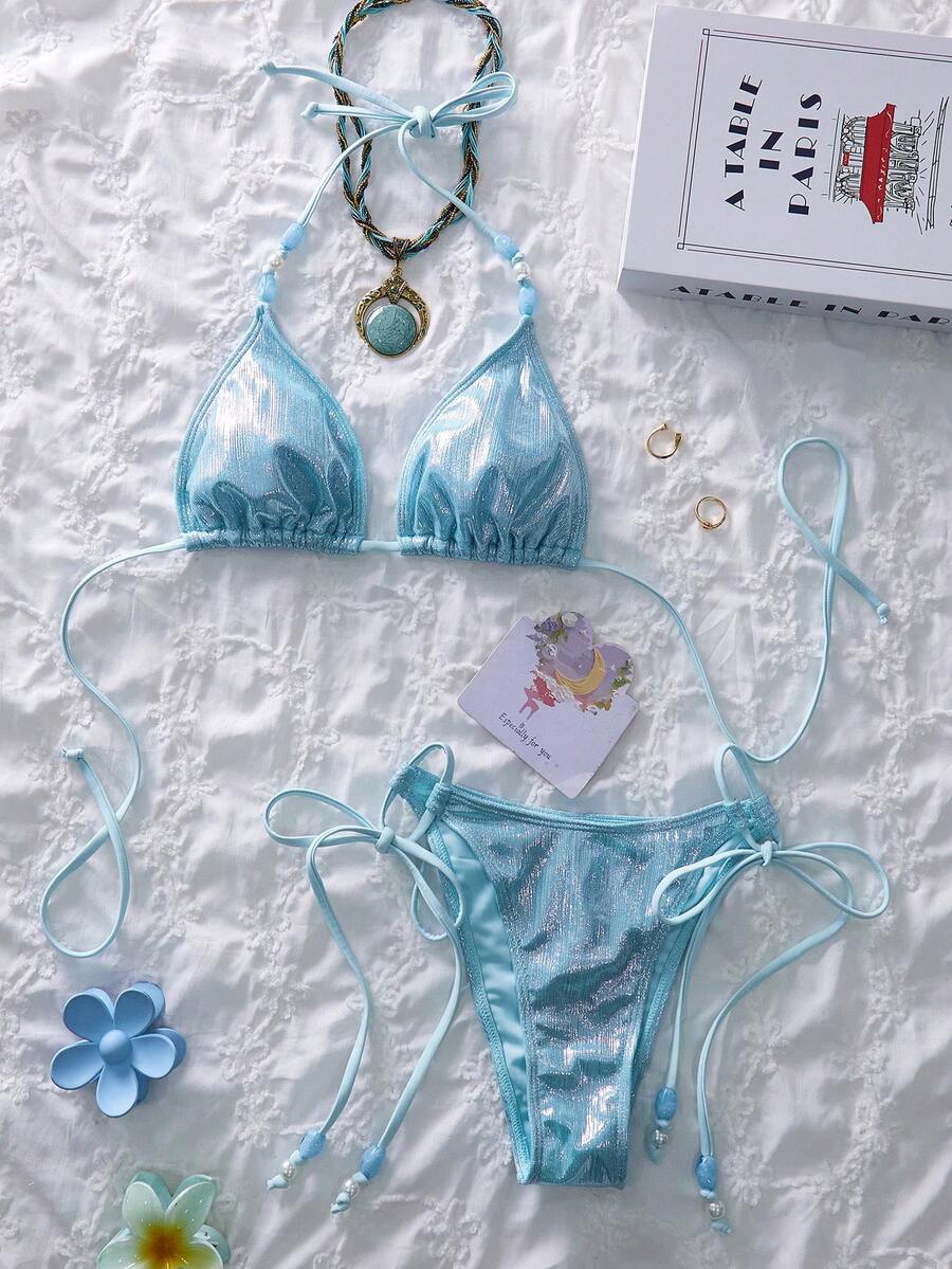 Ženski  metalik tkanina seksi slatki  bikini
