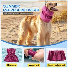 Dog Cooling Head Cover, Cooling Hoodie Bandanas Neck Wraps Ice Scarf For Dogs, Instant Cooling Ear Cover Muffs For Hot Weather, Ice Scarf Pet Heat Relief Collar Hiking Camping Accessories For Summer