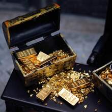 1 Set Of Mini Pirate Treasure Chest With Gold Coins And A Bar - Metal Aquarium Decorations, Fish Tank Decorations For Halloween And Christmas, Sturdy Metal Structure, Realistic Design Suitable For Aquatic Plants And Fish, Aquarium Decorations, Holiday Decorations, Decorations, Fine Craftsmanship, Aquarium Accessories, Home Decorator, Aquarium Decoration, Aquarium Set, Aquarium Accessories, Fish Decoration, Mini Model