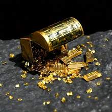 1 Set Of Mini Pirate Treasure Chest With Gold Coins And A Bar - Metal Aquarium Decorations, Fish Tank Decorations For Halloween And Christmas, Sturdy Metal Structure, Realistic Design Suitable For Aquatic Plants And Fish, Aquarium Decorations, Holiday Decorations, Decorations, Fine Craftsmanship, Aquarium Accessories, Home Decorator, Aquarium Decoration, Aquarium Set, Aquarium Accessories, Fish Decoration, Mini Model