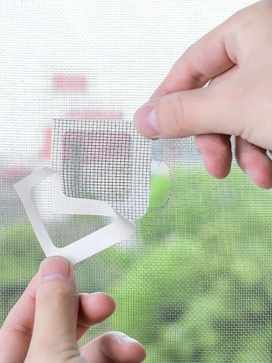5 kom/25 kom/50 kom/100 kom/200 kom samolepljivi komplet zakrpa za popravku mrežice za prozor, za popravku pocepane i iscepane plastične mrežice, vodootporna traka za vrata i prozore, popravka rupa na komarniku, lako se nanose trake zakrpa
