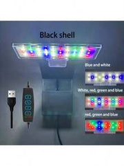 1pc Fish Tank Light, Aquarium Light - USB Powered, 10 Brightness Levels And 3 Lighting Modes - Suitable For Freshwater/Saltwater Fish Tanks, Aquarium Lighting, Aquatic Plants And Underwater Landscape, For Aquarium Hobbyists