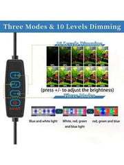 1pc Fish Tank Light, Aquarium Light - USB Powered, 10 Brightness Levels And 3 Lighting Modes - Suitable For Freshwater/Saltwater Fish Tanks, Aquarium Lighting, Aquatic Plants And Underwater Landscape, For Aquarium Hobbyists