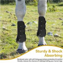 Breathable Horse Leg Gear - Shock-Absorbing PU Leather Horse Riding Boots, Durable Horse Leg Protectors Suitable For Horseback Riding, Battery-Free Equestrian Equipment