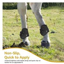 Breathable Horse Leg Gear - Shock-Absorbing PU Leather Horse Riding Boots, Durable Horse Leg Protectors Suitable For Horseback Riding, Battery-Free Equestrian Equipment