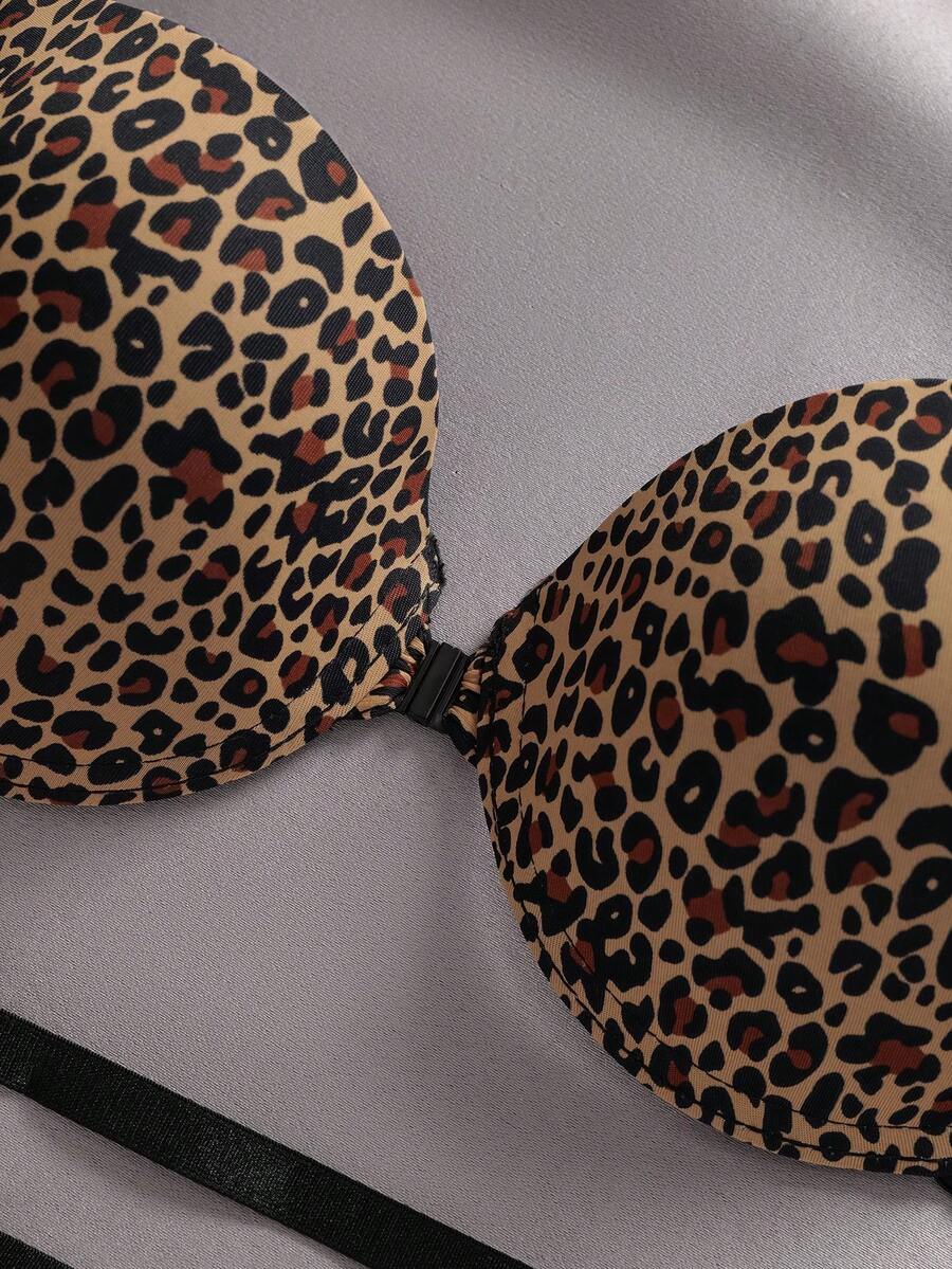 Grudnjak sa žicom i prednjim zatvaranjem, leopard dezen