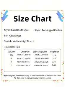 1pc Spring/Summer Pet Clothes, Cute Floral Breathable Harness Vest For Small Dogs & Cats, Poodle Puppy Kitten Apparel