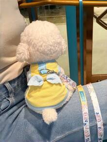 1pc Spring/Summer Pet Clothes, Cute Floral Breathable Harness Vest For Small Dogs & Cats, Poodle Puppy Kitten Apparel