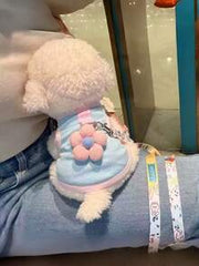 1pc Spring/Summer Pet Clothes, Cute Floral Breathable Harness Vest For Small Dogs & Cats, Poodle Puppy Kitten Apparel