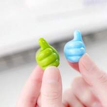 5pcs/Pack Random Color Creative Multifunctional Heavy Duty Thumb Hooks, No Trace Left, With Adhesive (New Version)