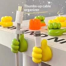 5pcs/Pack Random Color Creative Multifunctional Heavy Duty Thumb Hooks, No Trace Left, With Adhesive (New Version)