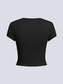 3pcs/Set Summer New Minimalist Fashion Floral & Shell Print Round Neck Short Sleeve Fitted T-Shirt, Versatile Casual Wear For Women