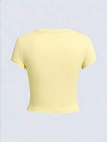 3pcs/Set Summer New Minimalist Fashion Floral & Shell Print Round Neck Short Sleeve Fitted T-Shirt, Versatile Casual Wear For Women
