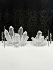 3D Transparent Crystal Ornament, Mini Aquarium Decor Theme Figurine, Resin Material, Handmade, Exquisite Craftsmanship, Luxurious Desktop Decor Simulated Crystal Cluster, Aquarium Landscaping