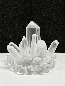 3D Transparent Crystal Ornament, Mini Aquarium Decor Theme Figurine, Resin Material, Handmade, Exquisite Craftsmanship, Luxurious Desktop Decor Simulated Crystal Cluster, Aquarium Landscaping