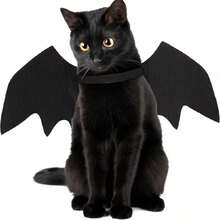 Pet Costume With Adjustable Bat Wings - Made Of Soft Polyester Fabric, Suitable For Cats And Small Dogs, Great For Halloween Costumes And Cosplay Events
