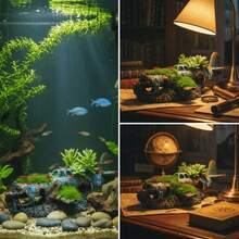 Creative Fish Tank Landscaping Aquarium Accessories Fish Shrimp Avoiding Houses Fighter Jet Resin Crafts Aquarium Decorations