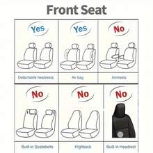 Car Full Coverage Seat Cover, For Front Passenger And Driver - Durable, Comfortable, SAll-Season Universal Seat, Breathable Seat Pad, For Sedans And Suvs