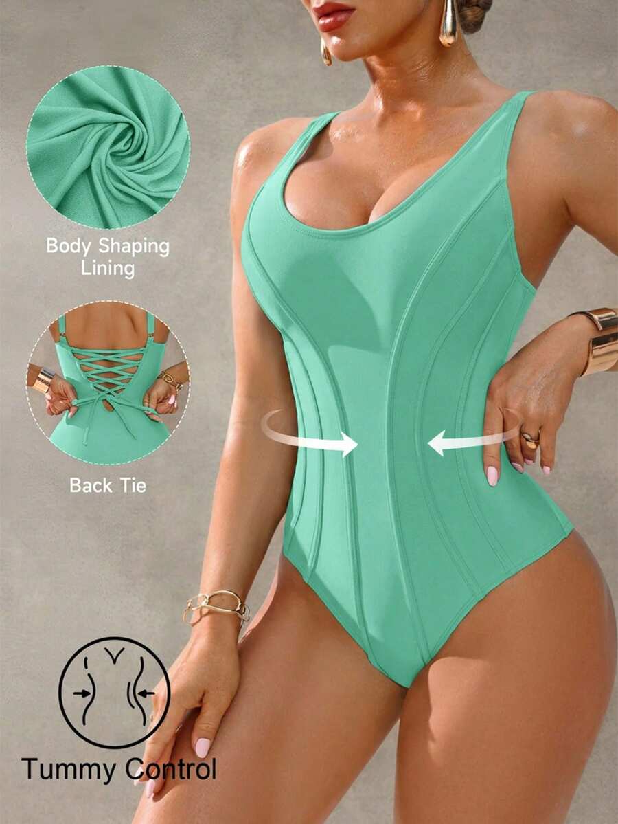 Shapewave Ženski kupaćii kostim sa kontrolom stomaka elegantan i ležeran