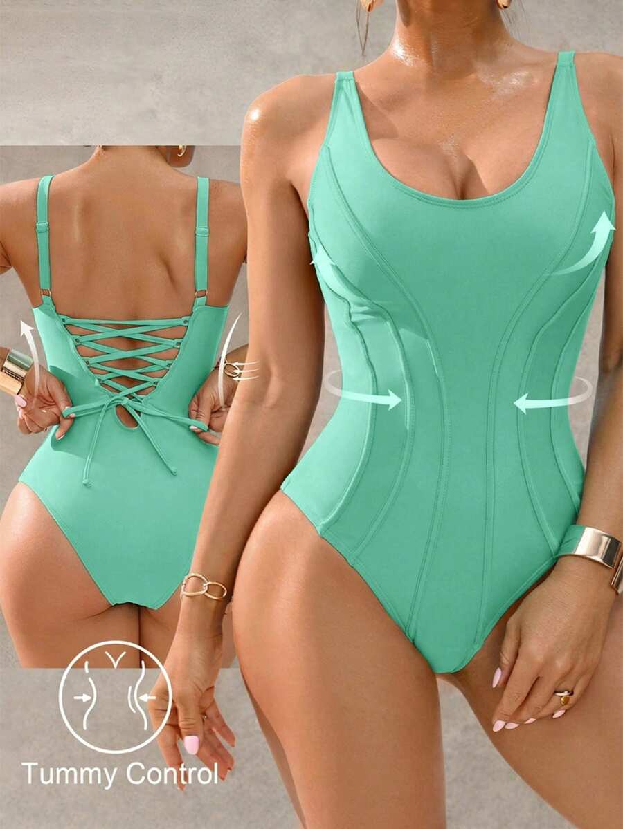 Shapewave Ženski kupaćii kostim sa kontrolom stomaka elegantan i ležeran