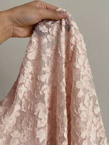 SHEIN EZwear Chic Dusty Pink Summmer Jacquard Knit Fabric Bare Shoulder Knit Top