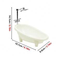 1pc Realistic Reptile & Small Pet Bath Tub, Suitable For Hamsters, Lizards, Turtles, Parrots And Birds, Aquarium And Cage Decor And Cleaning Accessory