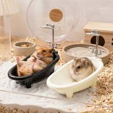 1pc Realistic Reptile & Small Pet Bath Tub, Suitable For Hamsters, Lizards, Turtles, Parrots And Birds, Aquarium And Cage Decor And Cleaning Accessory