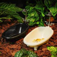 1pc Realistic Reptile & Small Pet Bath Tub, Suitable For Hamsters, Lizards, Turtles, Parrots And Birds, Aquarium And Cage Decor And Cleaning Accessory