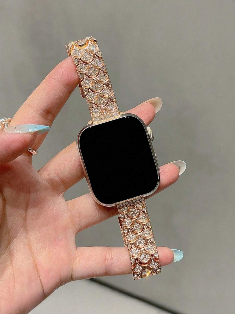 Metalna narukvica za sat sa kristalima, kompatibilna sa Apple Watch, odličan poklon
