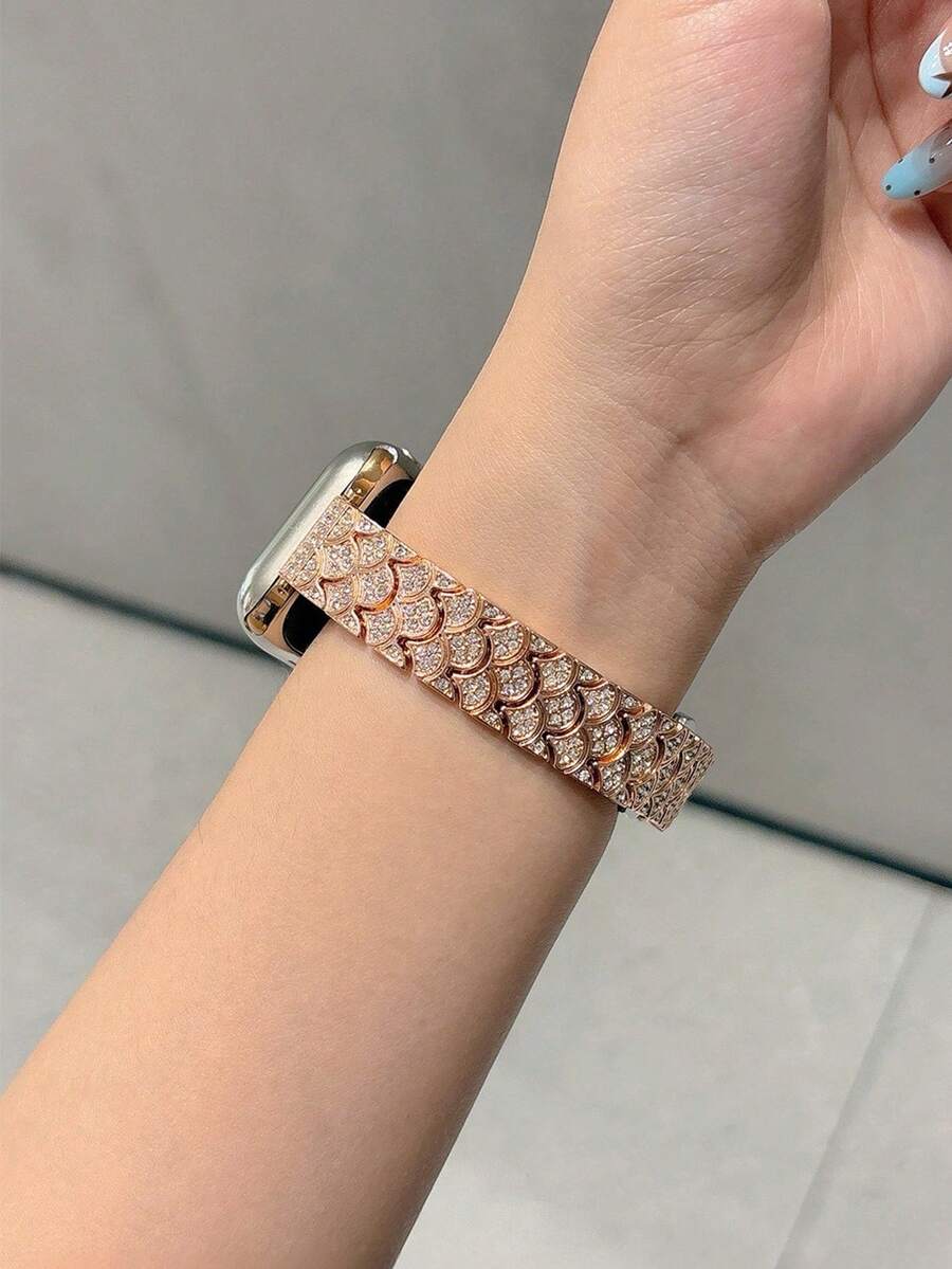 Metalna narukvica za sat sa kristalima, kompatibilna sa Apple Watch, odličan poklon